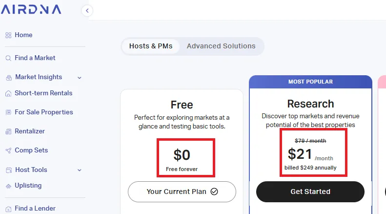 Airdna free plan